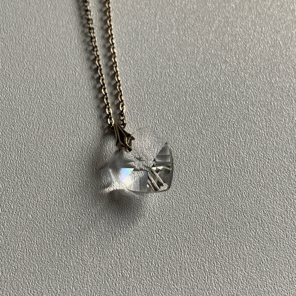 Vintage Austrian crystal heart pendant. Good condition for age.